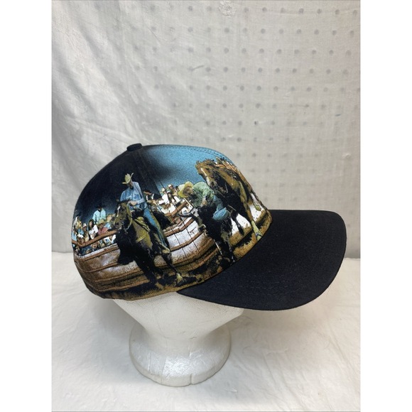 Cheyenne Frontier Days Trucker Hat Cap‎ Graphic Print Roping Rodeo Hook/Loop - Picture 2 of 8